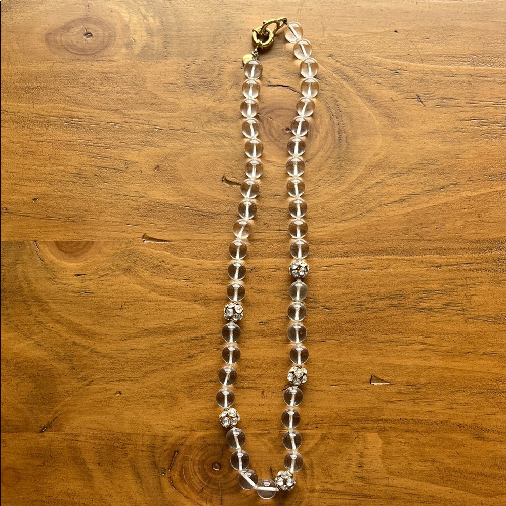 J.CREW. Elegant Clear Beaded Necklace